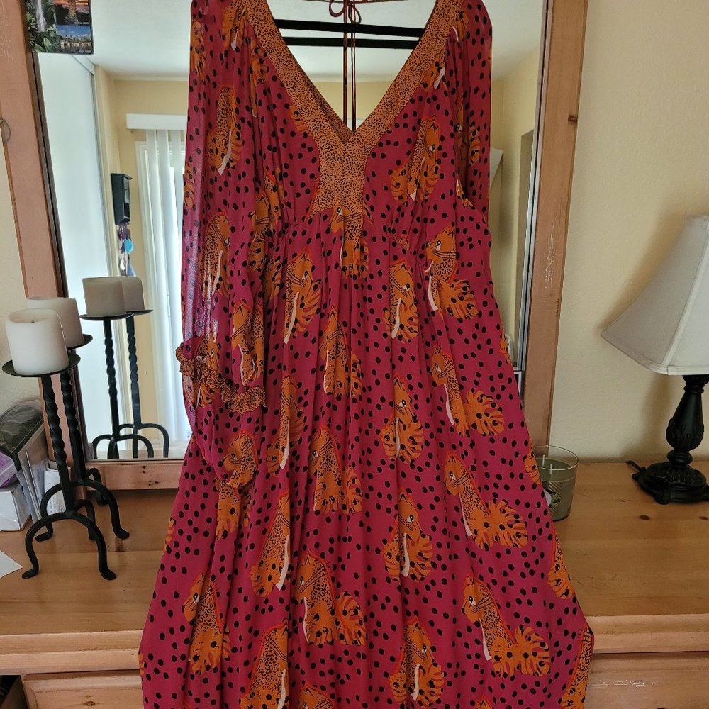 Anthropologie Farm Rio Tiger Dress 2X